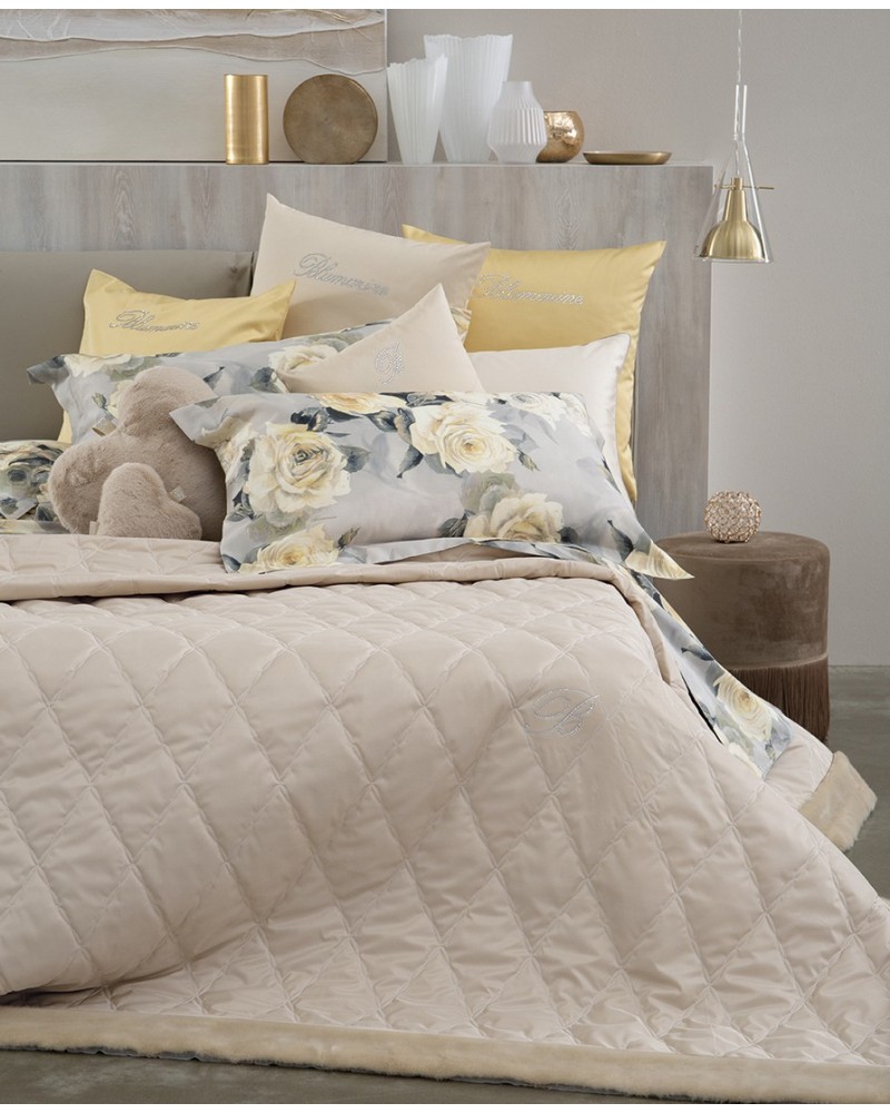 Copriletto Bluvi con Ecopelliccia Seta Blumarine