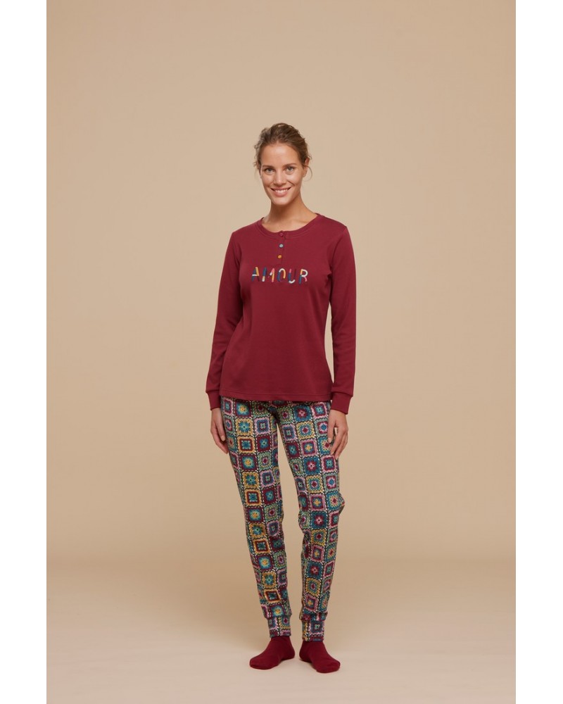 Pigiama invernale caldo cotone Noidìnotte Pigiama invernale caldo cotone Noidìnotte