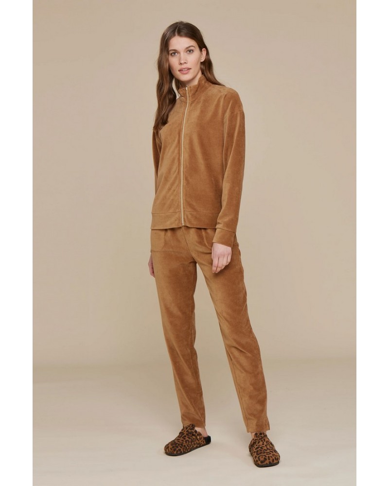 Noidinotte Tuta Di Ciniglia Completo Donna In Ciniglia A Coste