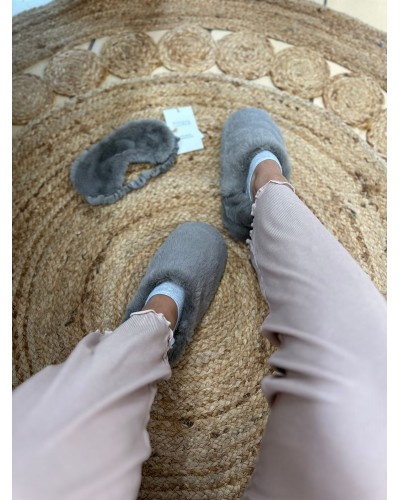 Set Notte Hygge coppia Ciabatte e Mascherina da notte Riviera