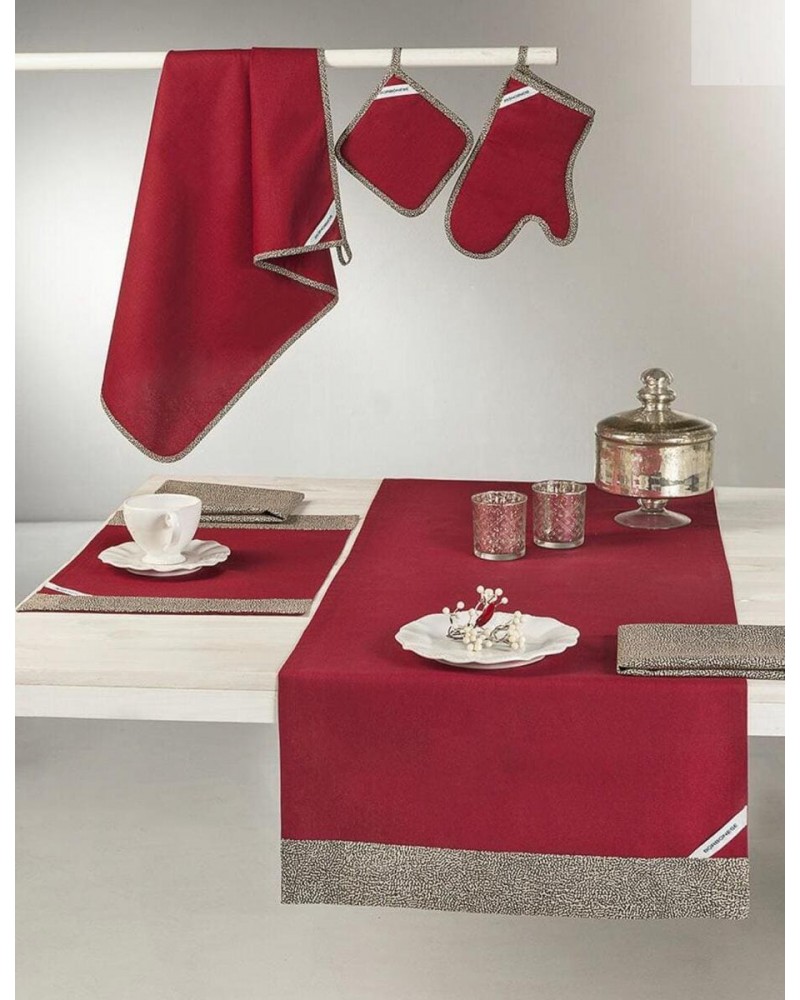 Runner Jolie + 2 tovaglioli Borbonese Runner Jolie + 2 tovaglioli Borbonese