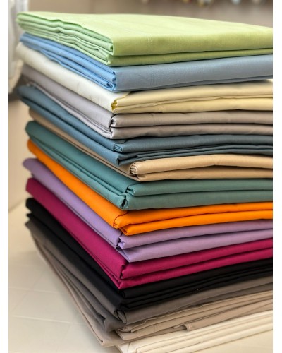Completo Lenzuola Lavinia Tinta Unita in Cotone VG Home