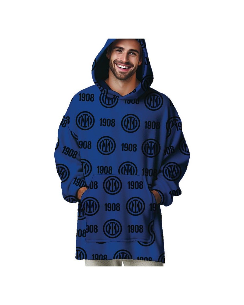 Poncho Inter con maniche e cappuccio adulto Hermet Poncho Inter con maniche e cappuccio adulto Hermet