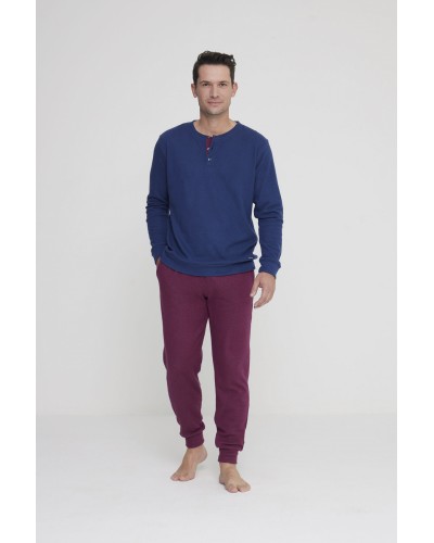 Luga PIGIAMA TUTA UOMO INVERNALE FELPATA HOMEWEAR SPORT PANTALONI FELPA
