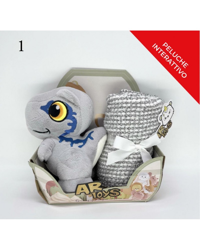 Set peluche+plaid 90X75cm neonato/a S&G Tair