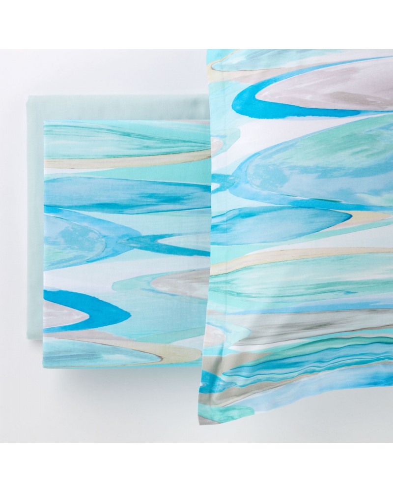 Completo Lenzuolo Copriletto In Percalle Interlude Riviera