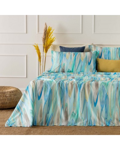 Completo Lenzuolo Copriletto In Percalle Interlude Riviera