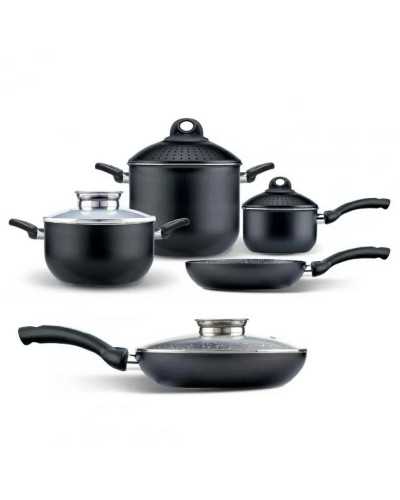 Set 9 pz Pentole e padelle alluminio antiaderente induzione Bio Stone Pensofal