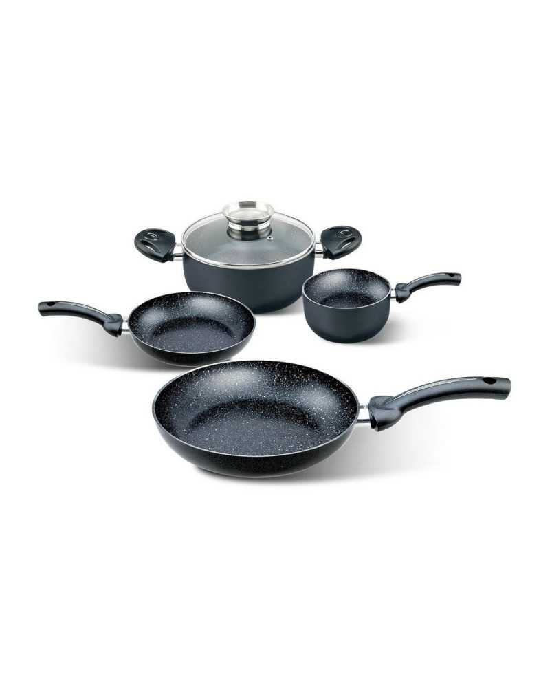 Set 5 pz Pentole E Padelle In Alluminio Antiaderente Per Induzione Pensofal