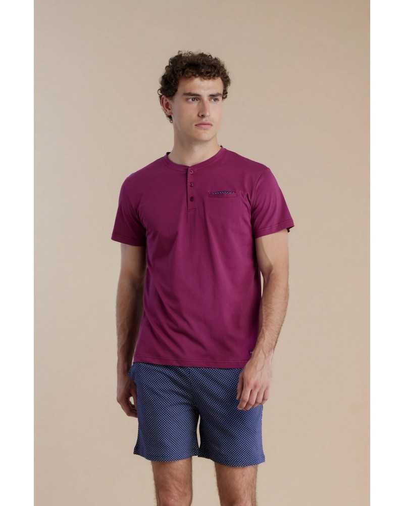 Pigiama uomo in cotone manica corta NoidìNotte