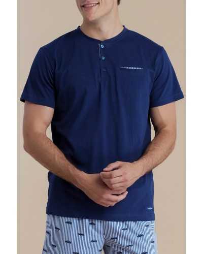 Pigiama uomo in cotone manica corta NoidìNotte