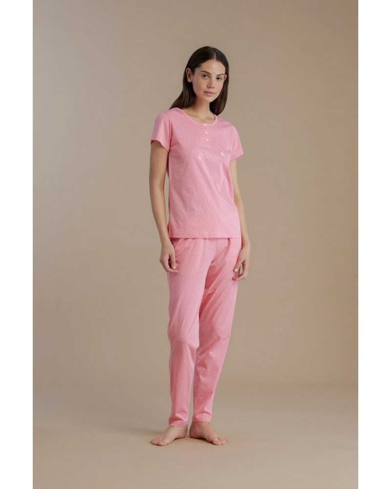 Pigiama donna in cotone 3pz manica corta NoidìNotte