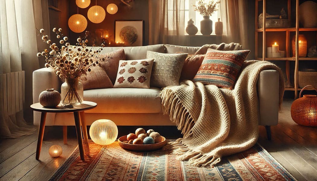 Atmosfera Accogliente: Idee con Tessili e Accessori